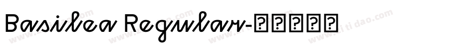 Basilea Regular字体转换